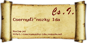 Csernyánszky Ida névjegykártya