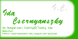 ida csernyanszky business card